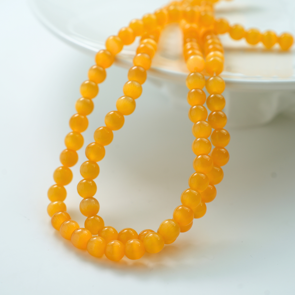 Cat eye,8mm/37cm，Hel Streng -  Orange 