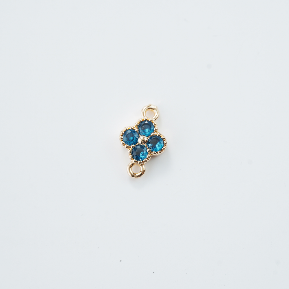 Dobbeltringet firkløver-forbundet Vedhæng,FG,7.2*11.6mm,1 stk.‌