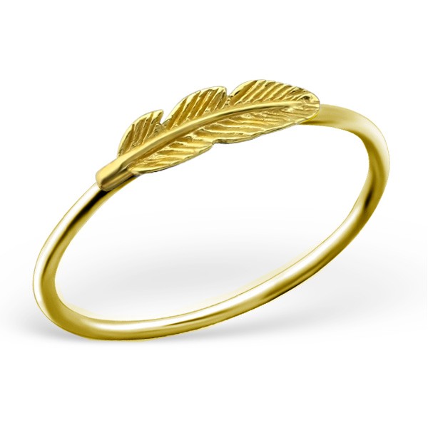 Feather Ring Gold