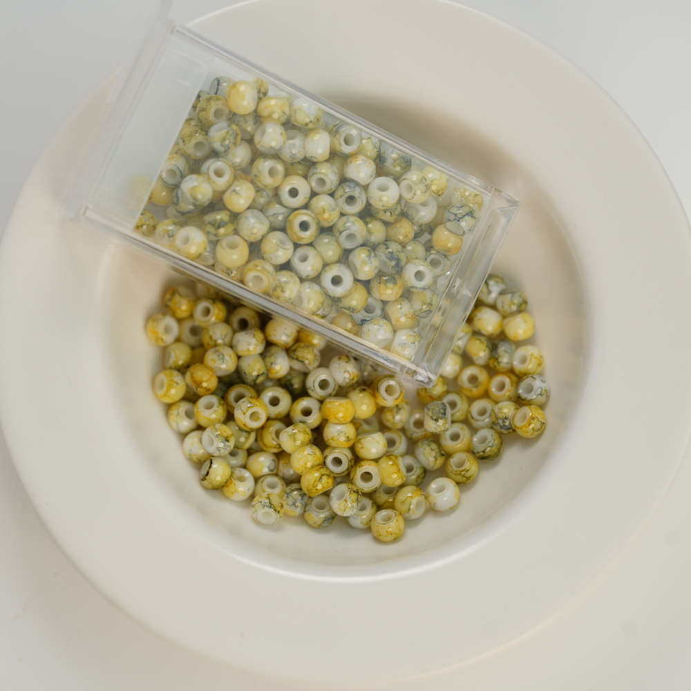 GB Seed beads, Ink color，ca. 4mm, 5/0, ca. 10G, 1 æske