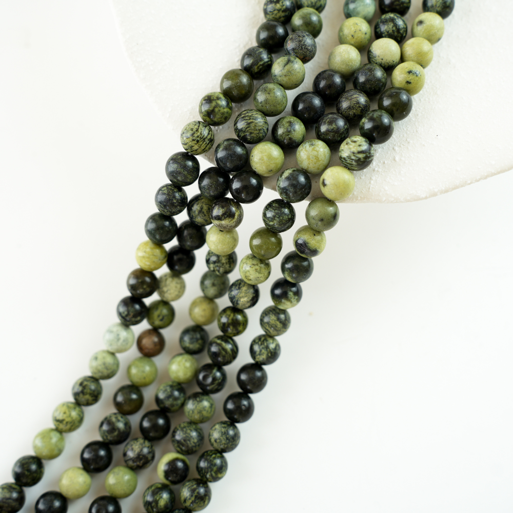 Grøn Turkis，8mm rund，hel streng 38cm