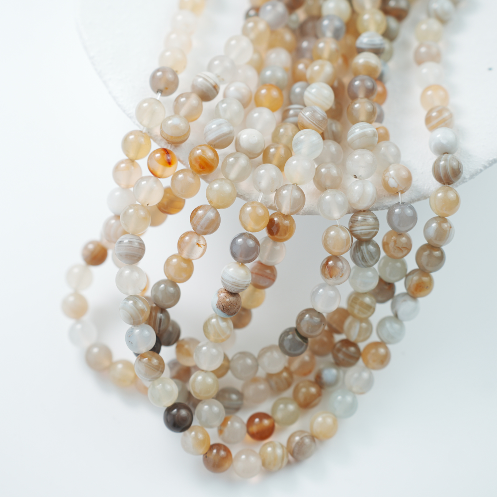 Gulf Gul Chalcedon，8mm rund，hel streng 37cm