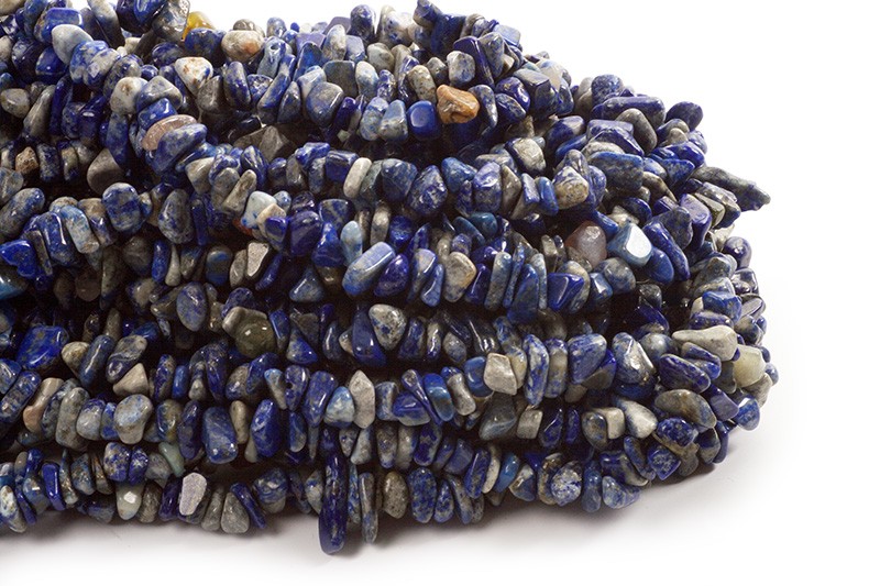 Lapis Lazulis, chips, ca. 5-13x3-12 mm, 1 streng