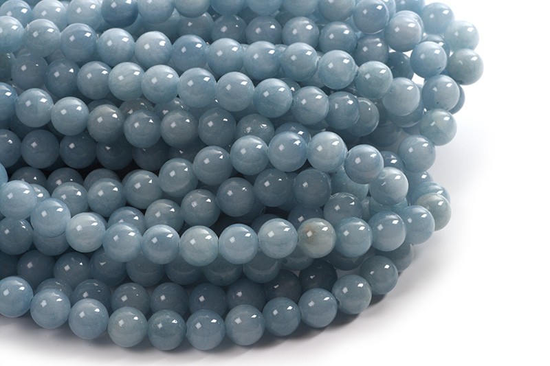 Jade, lyseblå, 10 mm, 1 streng