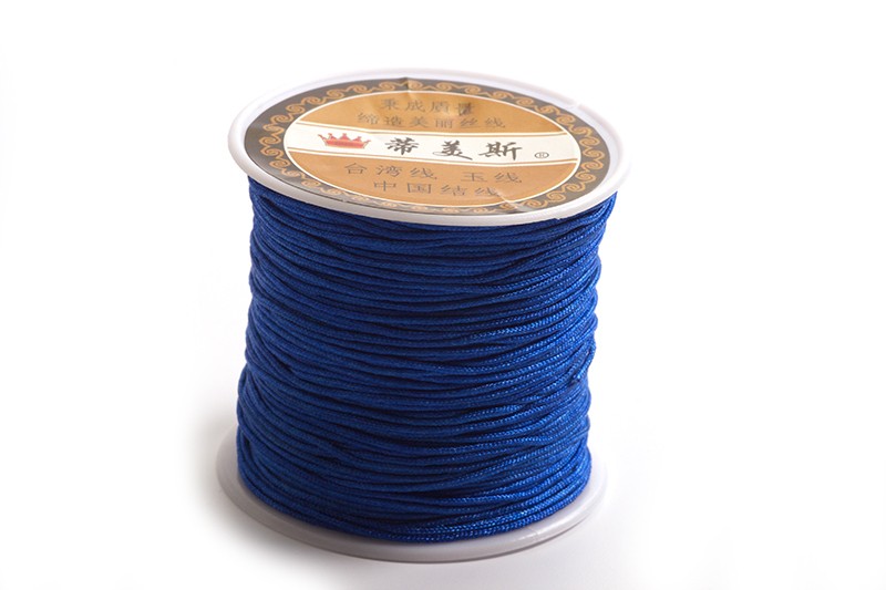 Polyestersnøre, 0,8 mm, blå, ca. 35 meter
