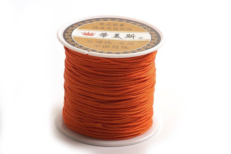 Polyestersnøre, 0,8 mm, orange, ca. 35 meter