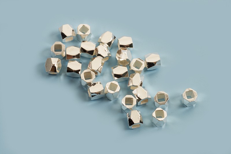 Perle, facet, 3x3 mm, FS, 25 stk.