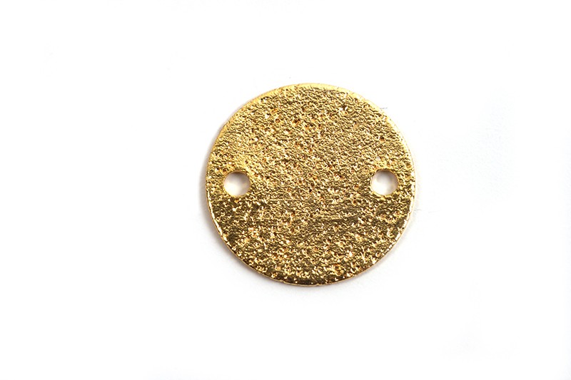 Mønt m/2 huller, børstet, 12x1 mm, FG, 2 stk.