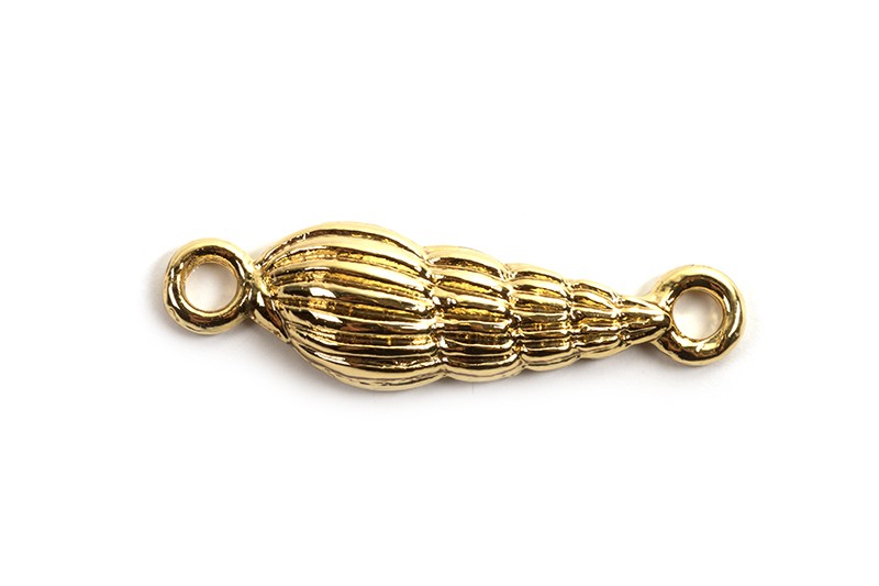 Konkylie, link, ca. 27x8x4 mm, FG, 2 stk.