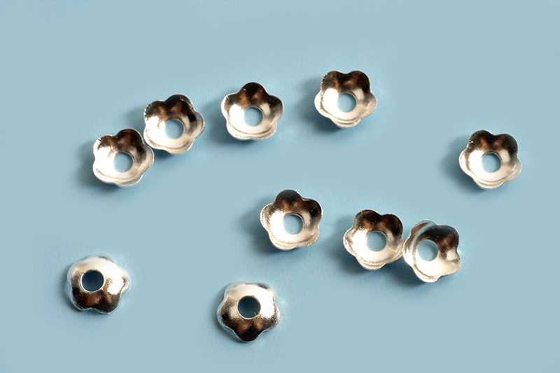 Perlehat, blomst, 4 mm, FS, 10 stk.