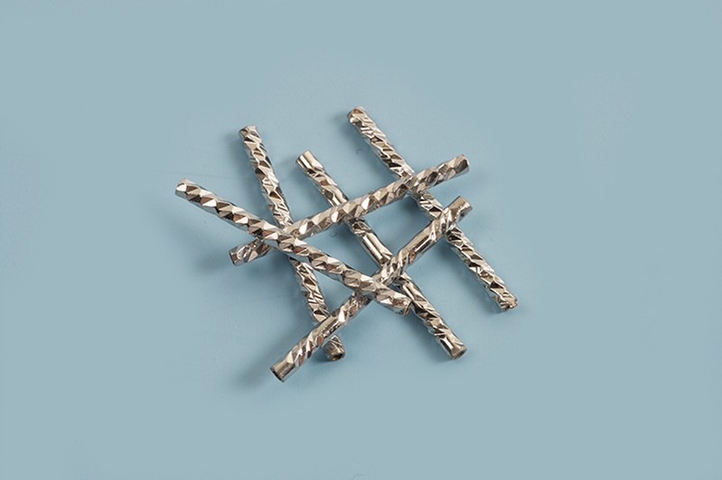 Rør, facetteret, ca. 20x1,5 mm, FS, 6 stk.