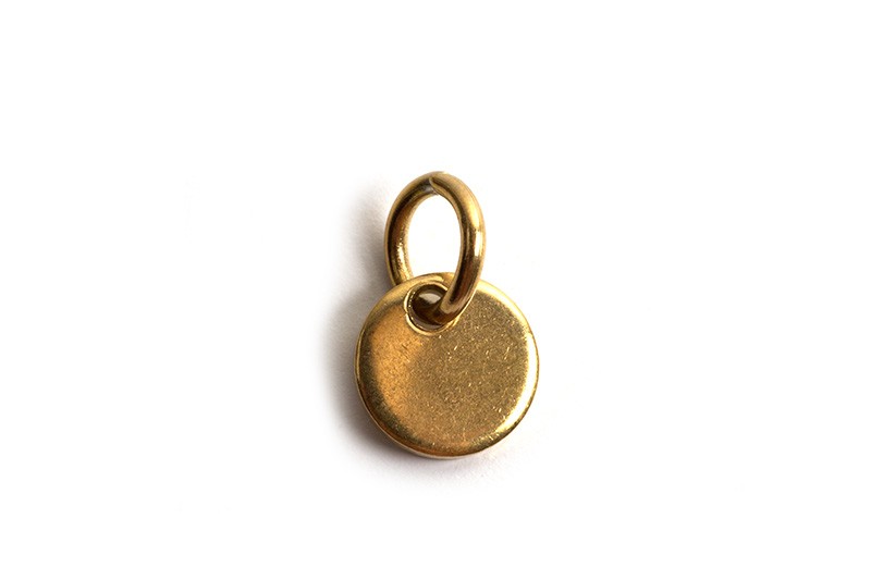Mønt med øsken, 6x0,7 mm, FG rustfrit stål, 2 stk.