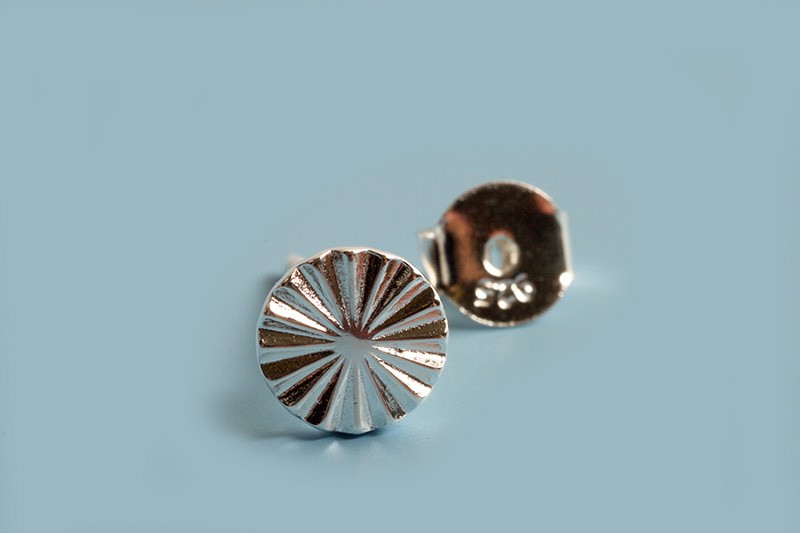 Ørestikker m/mønster, 6 mm, 925s, 1 par