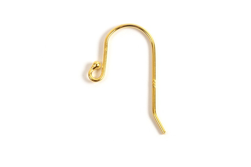 Ørekrog m/1 perle, ca. 22x10 mm, FG 925s, 10 par