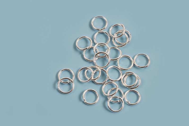 Ring/øsken, åben, 4x0,5 mm, FS rustfrit stål, ca. 25 stk.