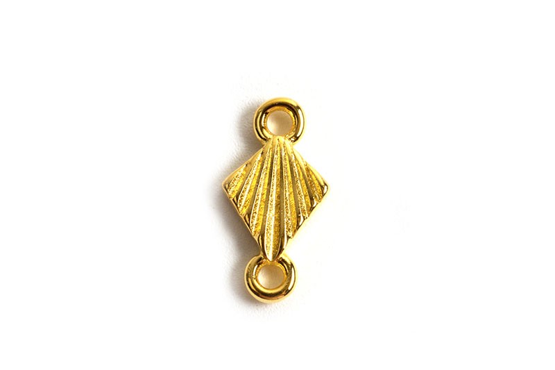 Vedhæng m/mønster, link, ca. 9x4,5 mm,  FG 925s, 1 stk.
