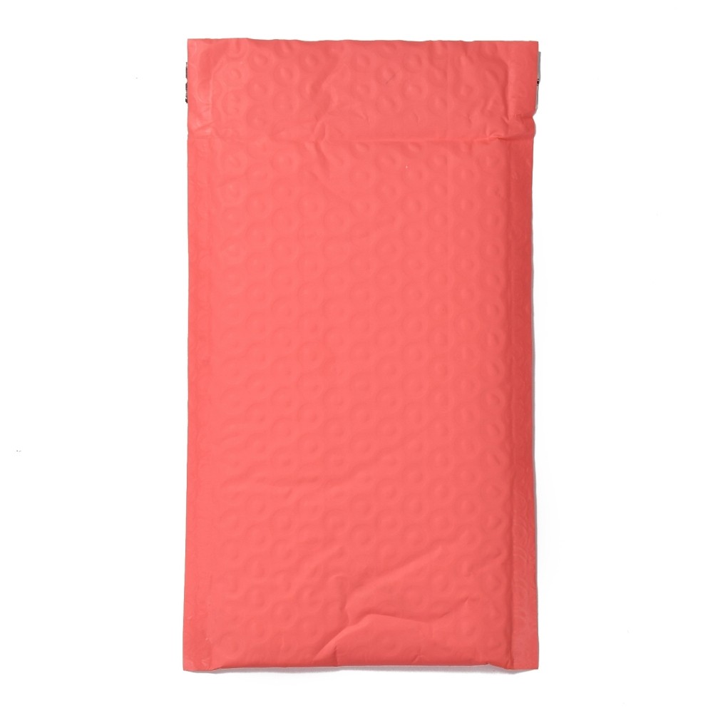 Bobbelkuvert til forsendelse, koralfarvet, 22.4x12.4 cm, 10 stk.