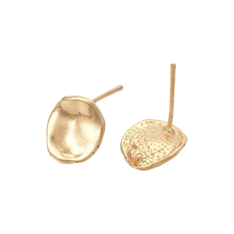 Ørestikker, banket og bølget, FG, 11,5x10 mm. 1 par