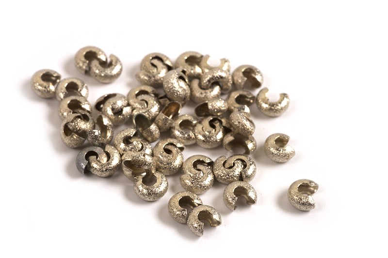 Knudeskjuler, 3,2 mm, platiniumfarvet, ca. 50 stk.