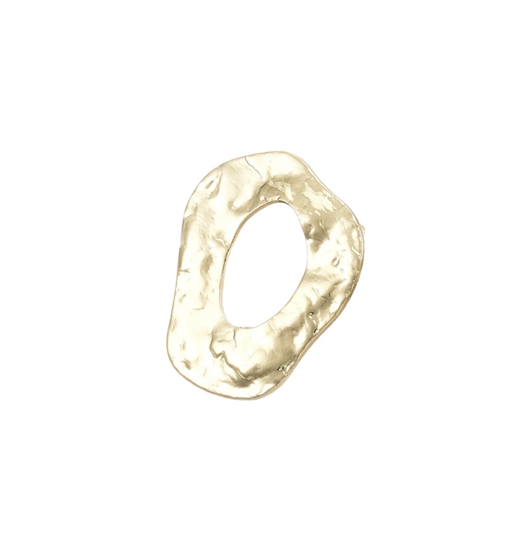 Ørestikker, organisk look, 18K FG, ca. 13x8mm., 1 par