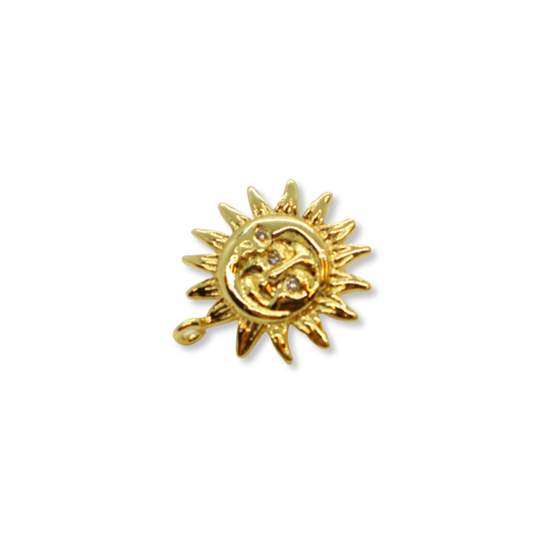 Ørestikker, sol med sten, FG, 23x3x3 mm. 1 par