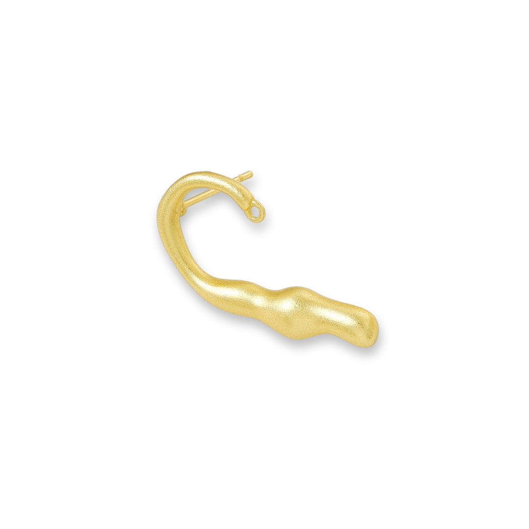 Ørestikker, Bøjet, Mat, FG, ca. 27x13.5mm, 1 par