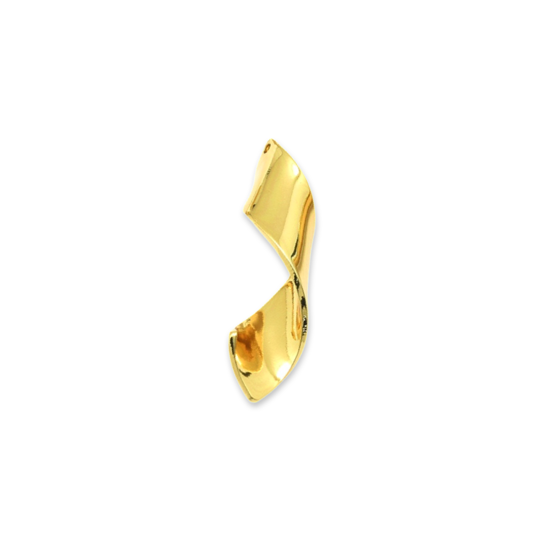 Vedhæng, krøllet, FG, ca. 40.5x10x10 mm. 1 stk.