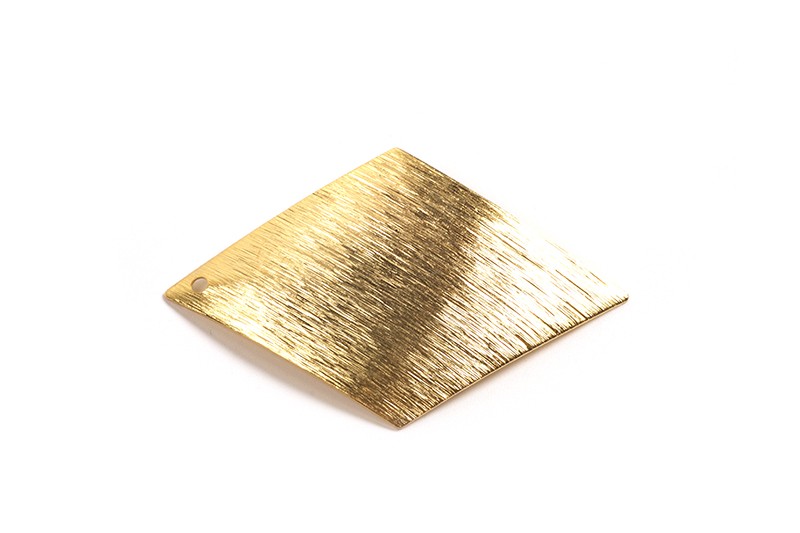 Vedhæng, harlekintern, børstet, ca. 45x30 mm, forgyldt med 24K guld, 2 stk.