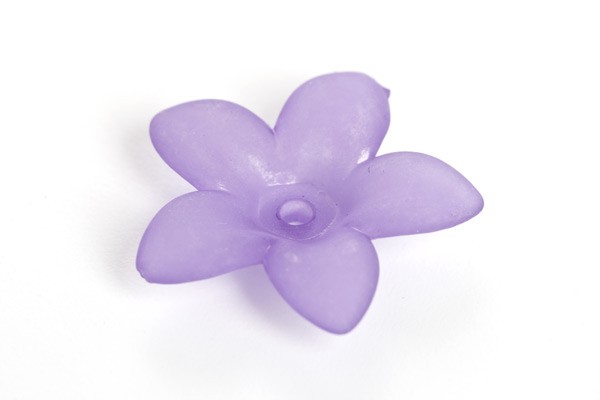 Blomst, resin/acryl, lilla, 17x16,5x4, 6 stk.