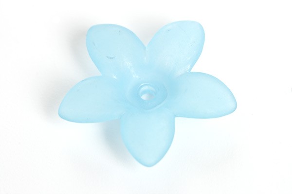 Blomst, resin/acryl, turkis, 17x16,5x4, 6 stk.