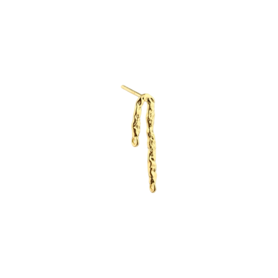 Ørestikker, dobbelt øje, banket, FG 925s, 22x12 mm. 1 par