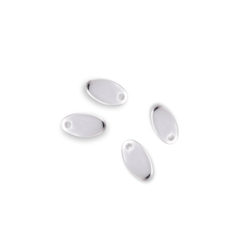 Oval, 9x5 mm, FS rustfrit stål, 4 stk.