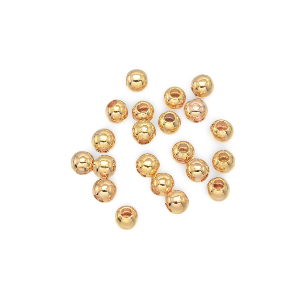 Perler, forgyldt med 18K, 5 gram
