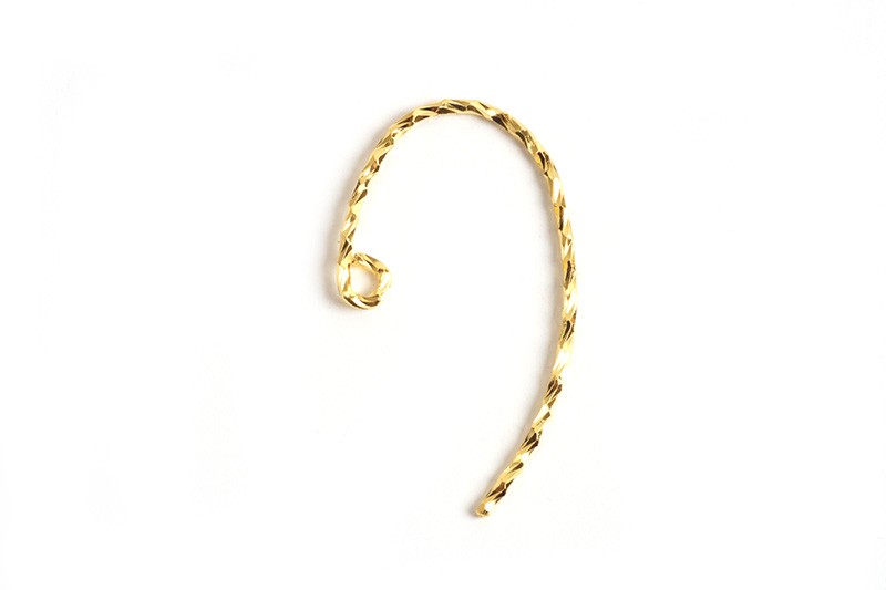 Ørekrog, snoet tråd, oval, ca. 14x22 mm, FG 925s, 1 par