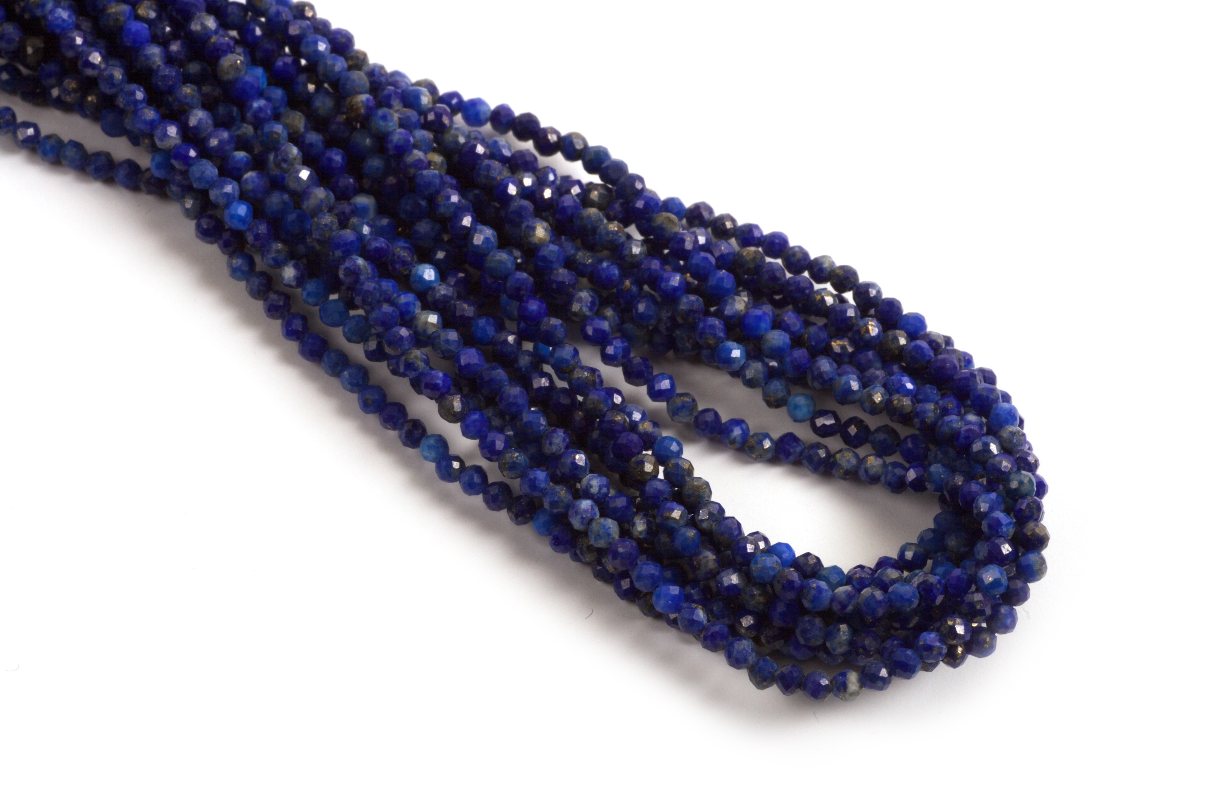 Lapis Lazulis, facet, 2 mm, 1 streng