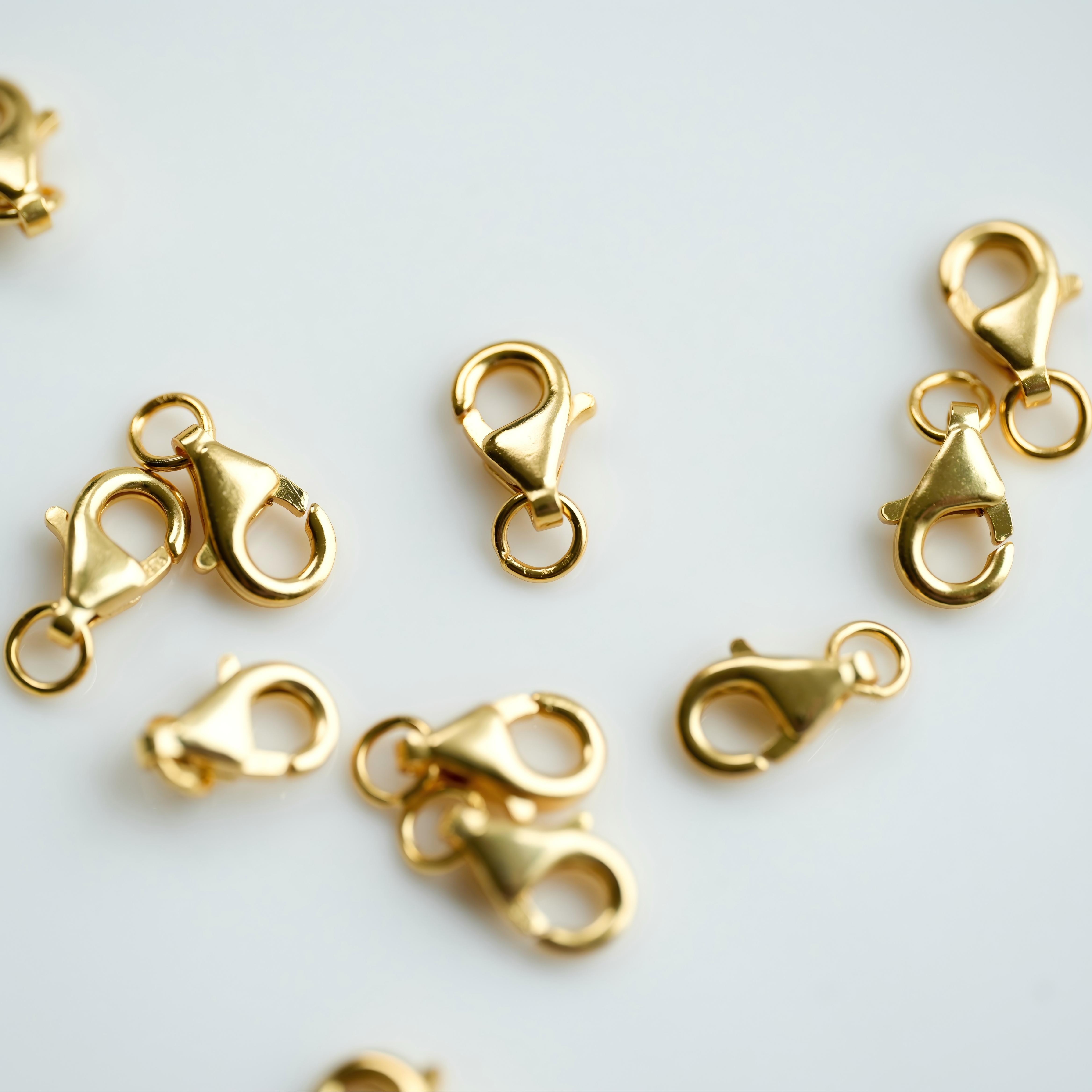 lobsterclasp,SøLvbelagt, 18Kt Guldbelagte, 1 stk.
