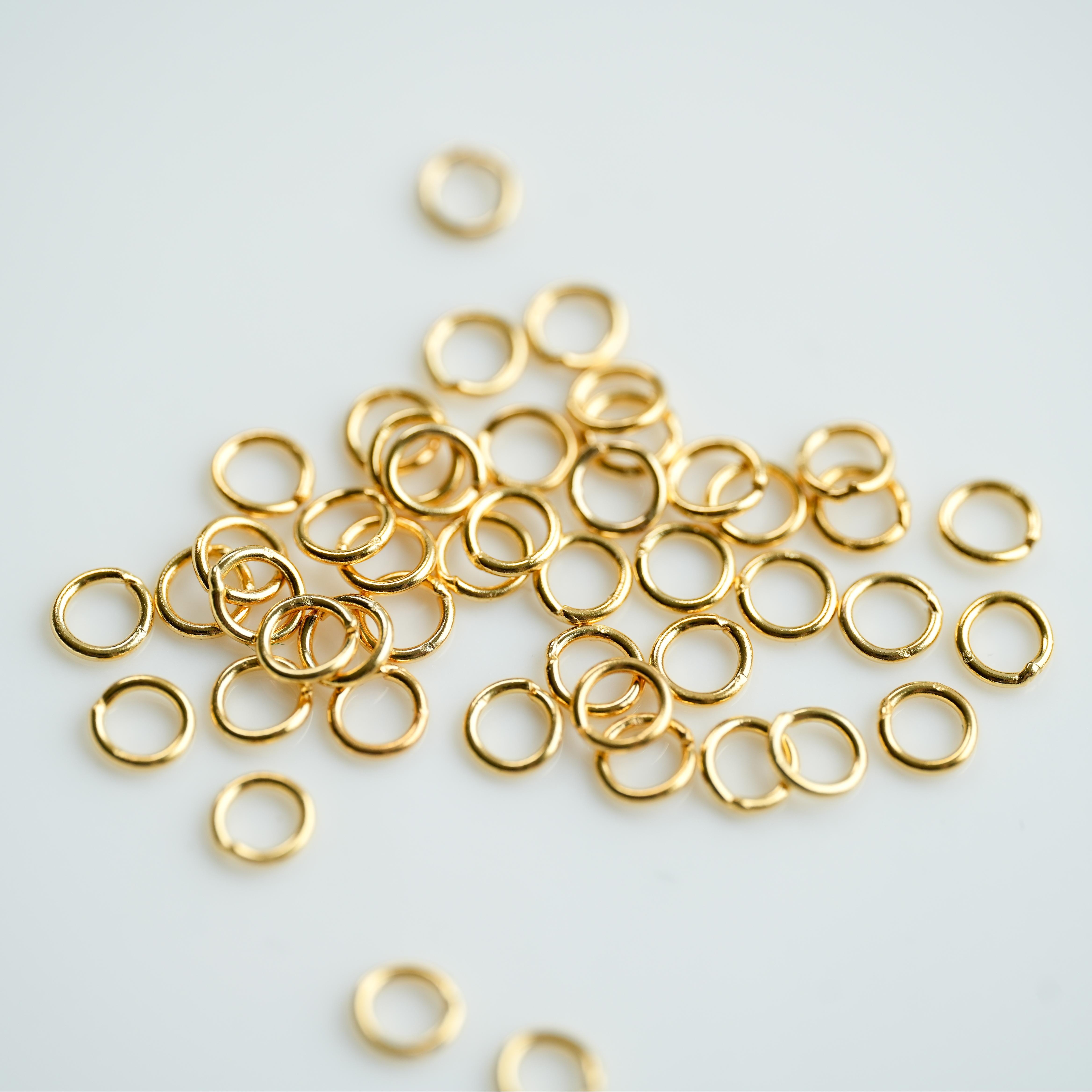 Lukket ring,SøLvbelagt, 3mm,18Kt Guldbelagte, 6 stk.