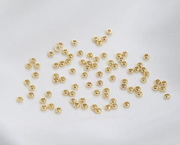 Mellemperle, Runde perler, ca. 2mm, FG, 4g