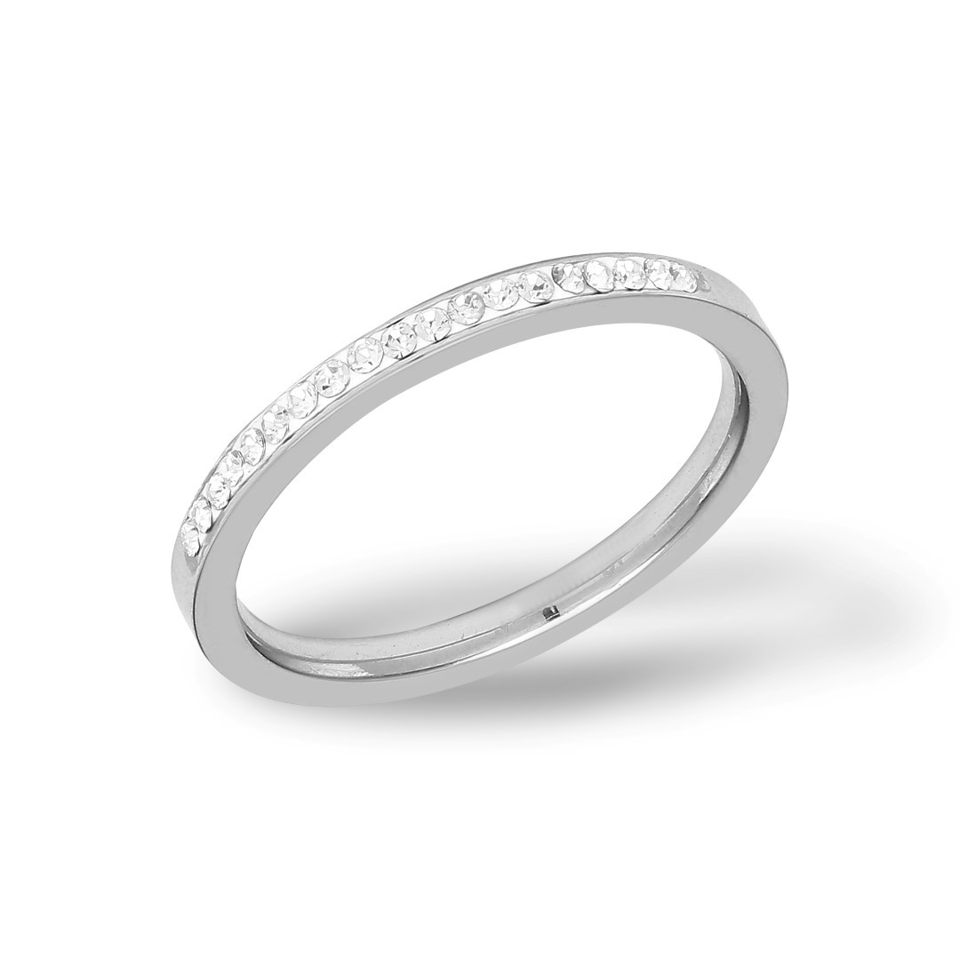 Plain Zirkonia Ring Steel