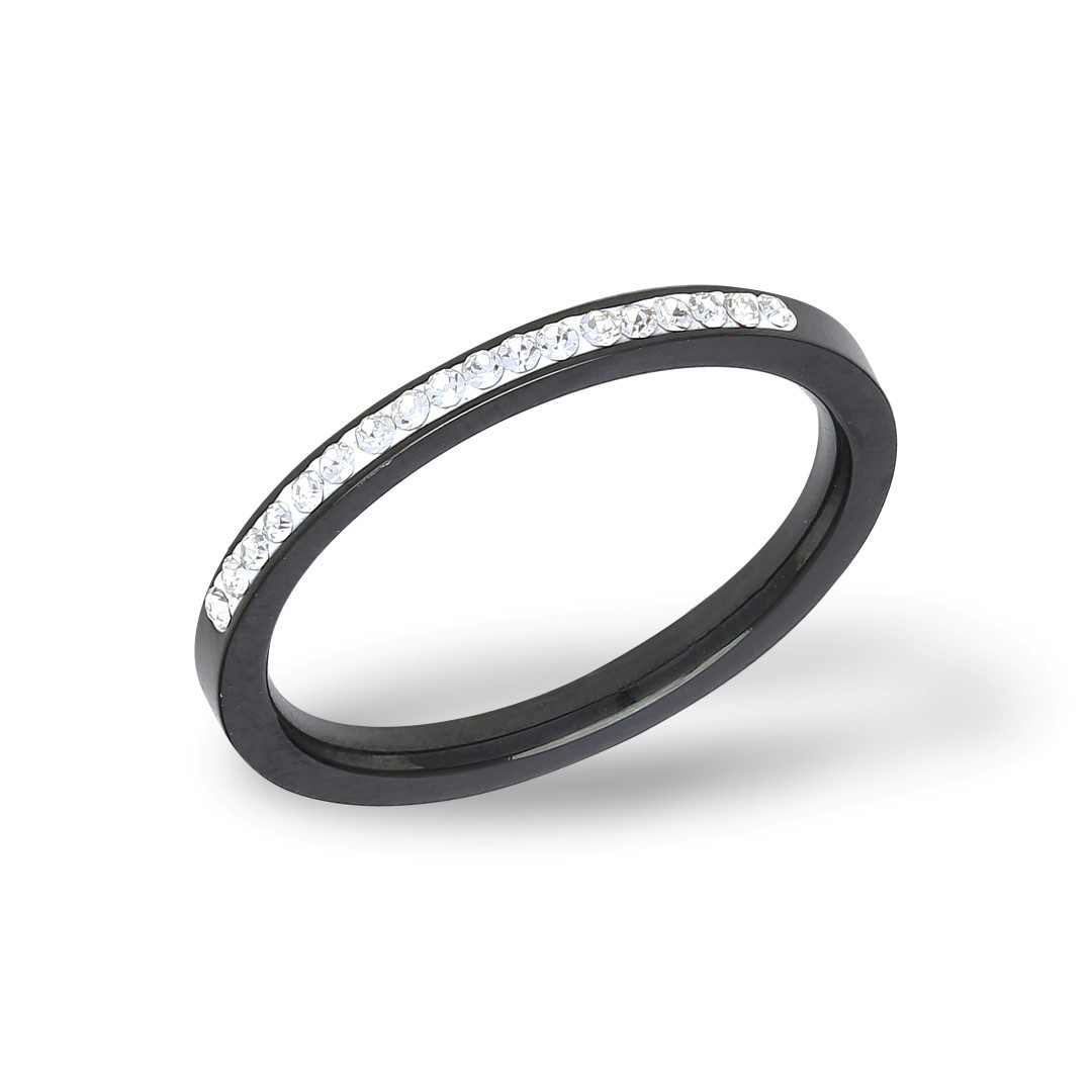 Plain Zirkonia Ring Black