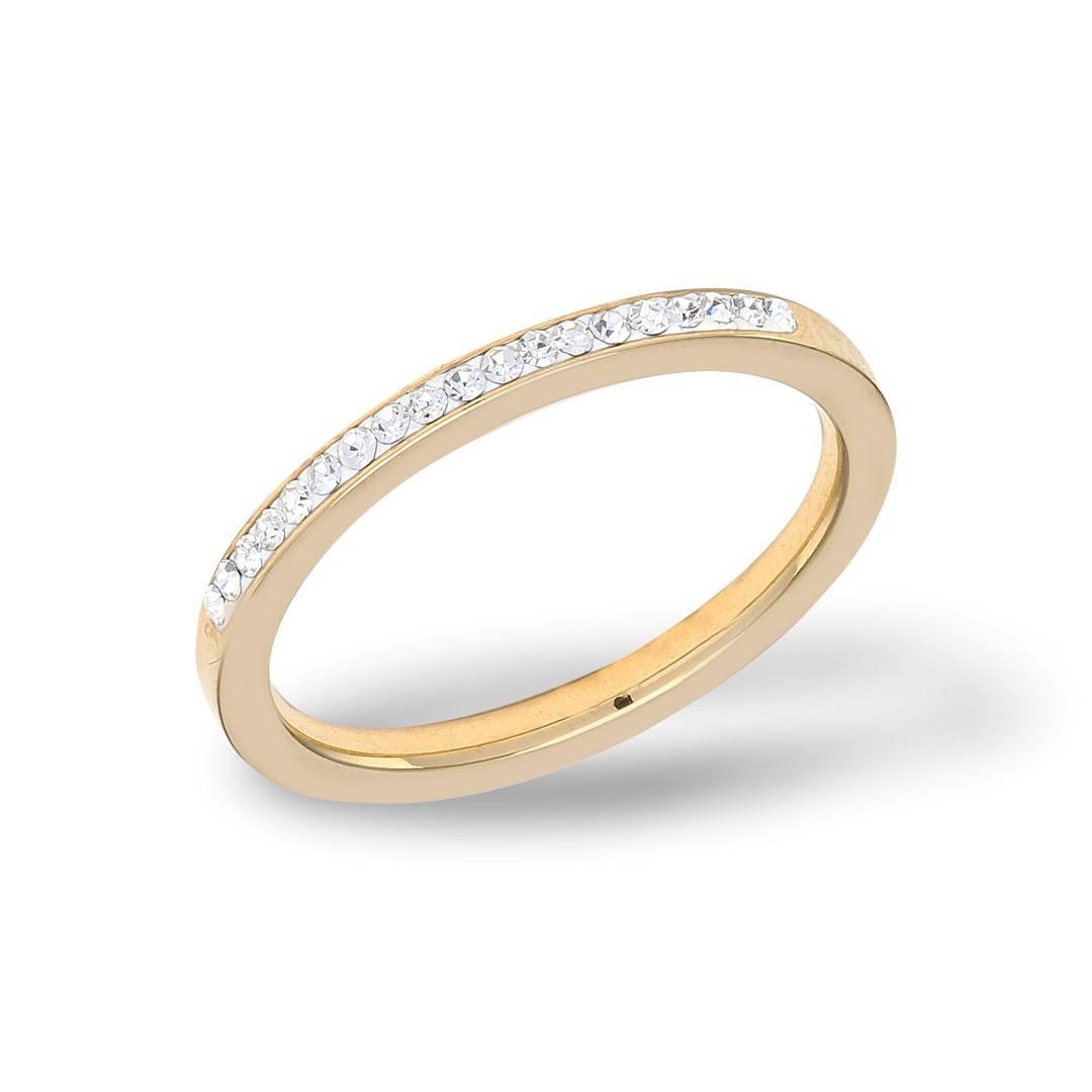 Plain Zirkonia Ring Gold