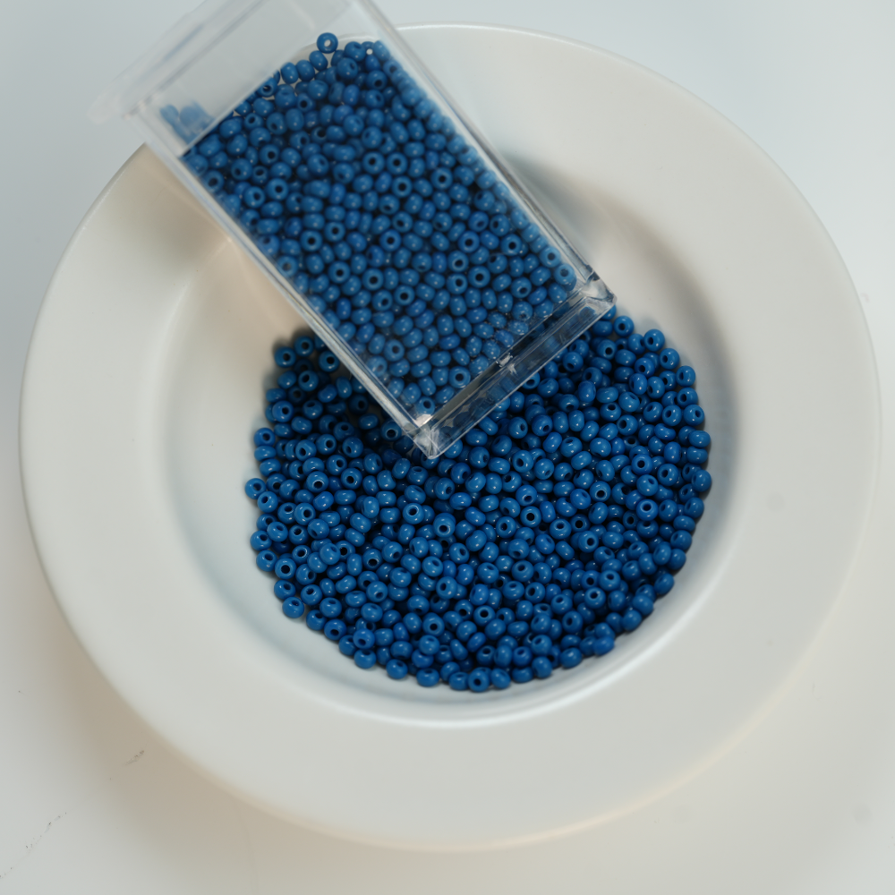Preciosa Seed beads, 33220 Navy ，ca. 2 mm, 10/0, ca. 10G, 1 æske