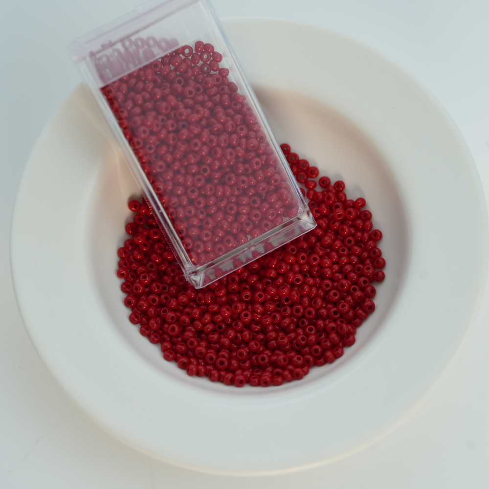 Preciosa Seed beads, 93210 Rød Sherry ，ca. 2 mm, 10/0, ca. 10G, 1 æske