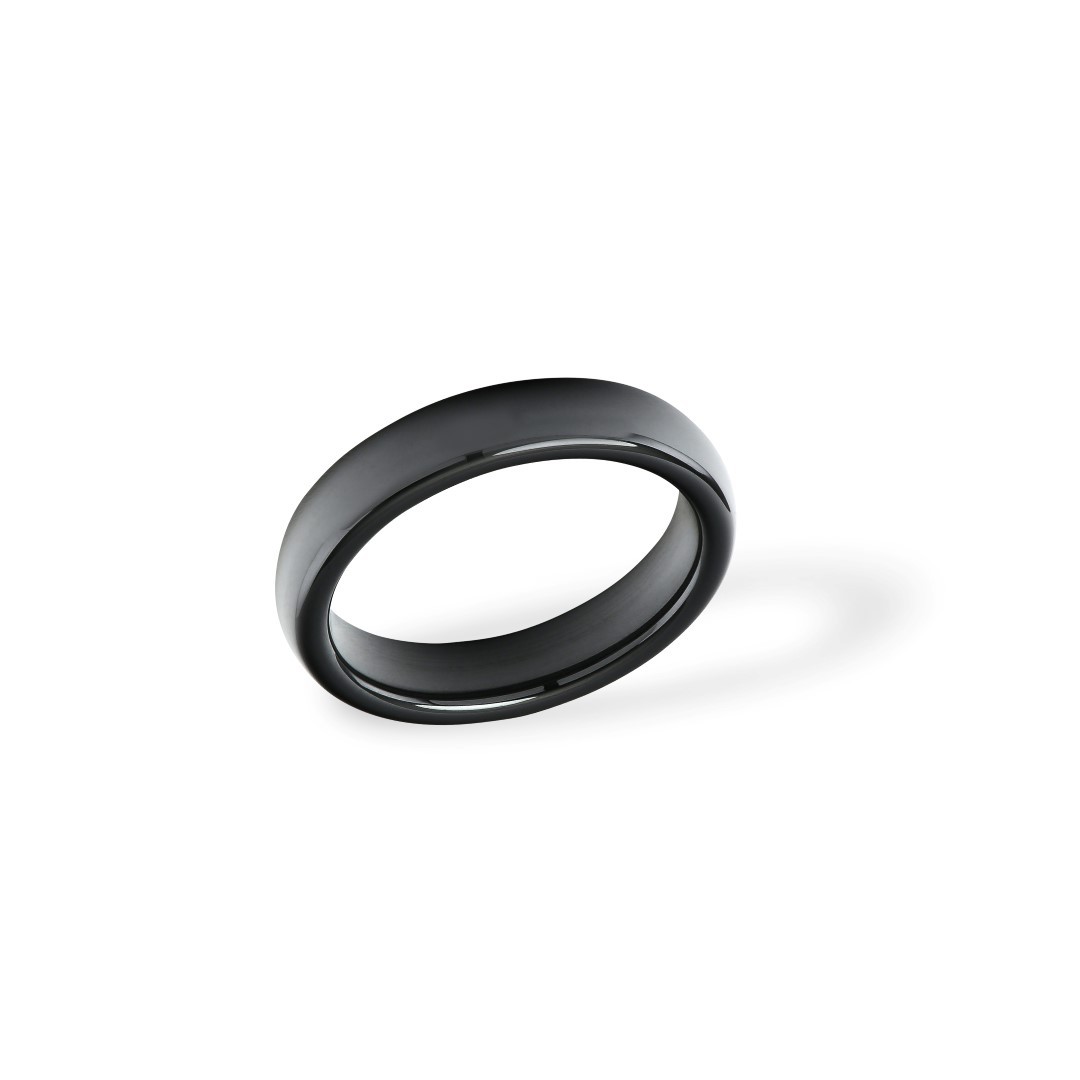 Ceramic Ring Plain Black