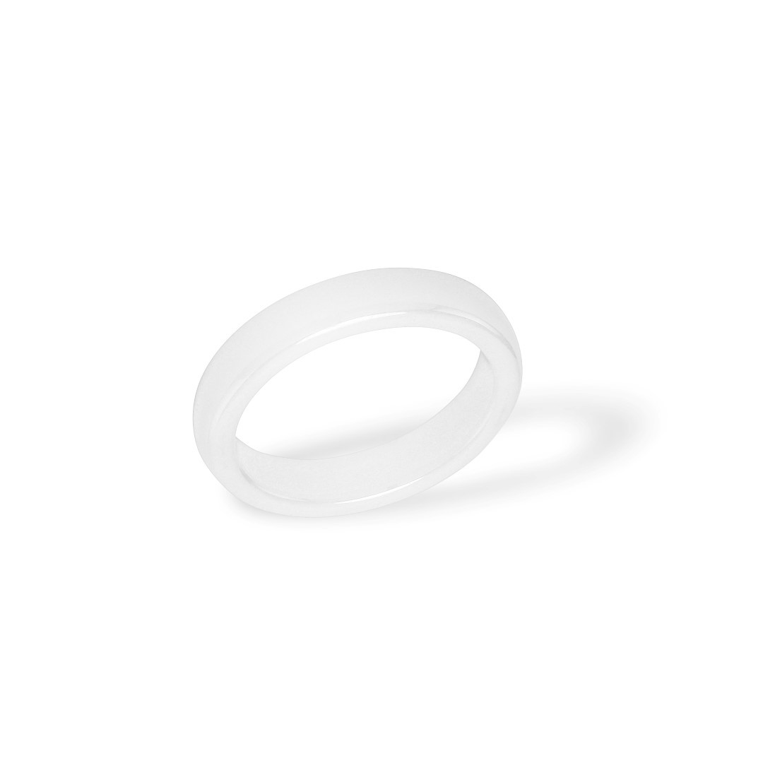 Ceramic ring Plain White