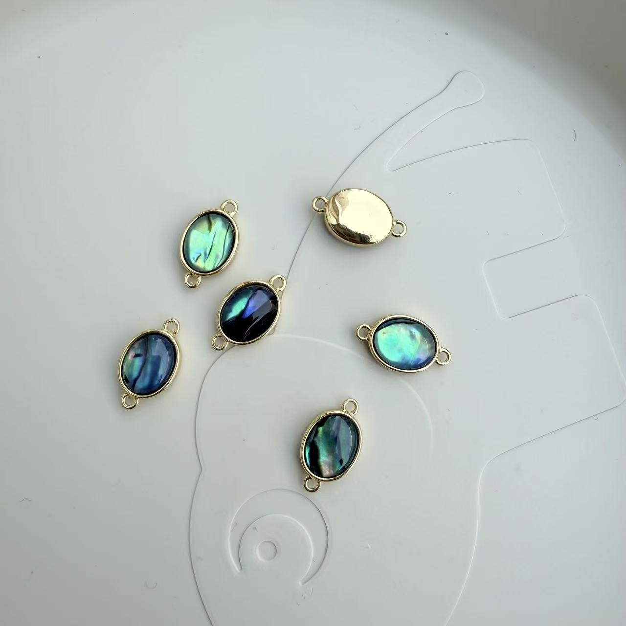 Vedhæng, m. opal sten ca. 9.4x18 mm, FG, 1 stk.