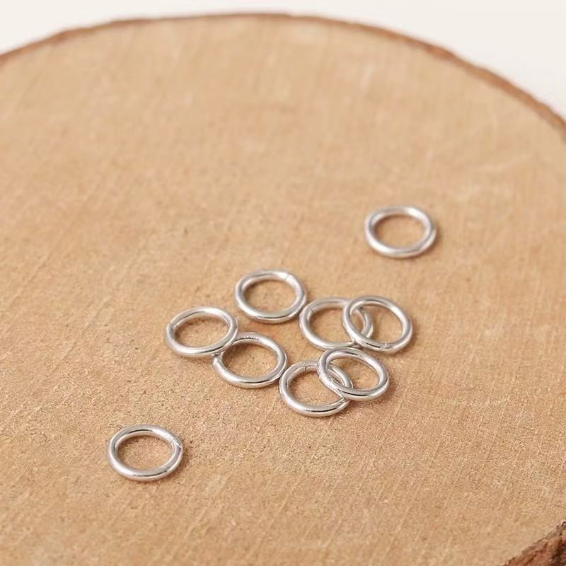Ring/øsken, lukket, 7x1 mm, 925s, 10 stk.