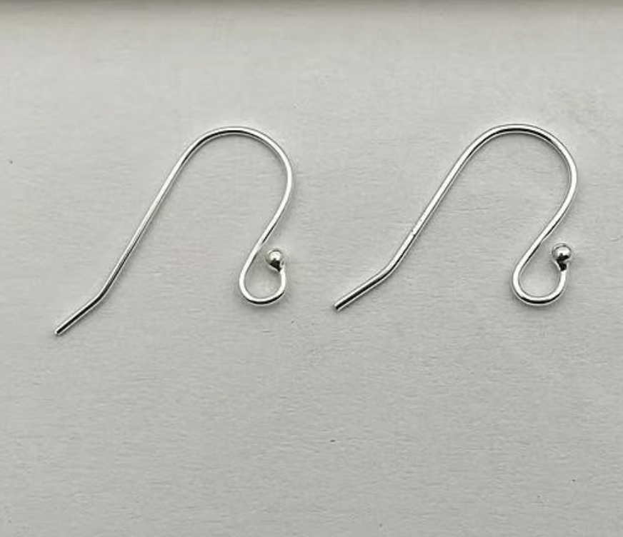 Ørekroge ,Sølvbelagt, 925s guldbelagte,1 par