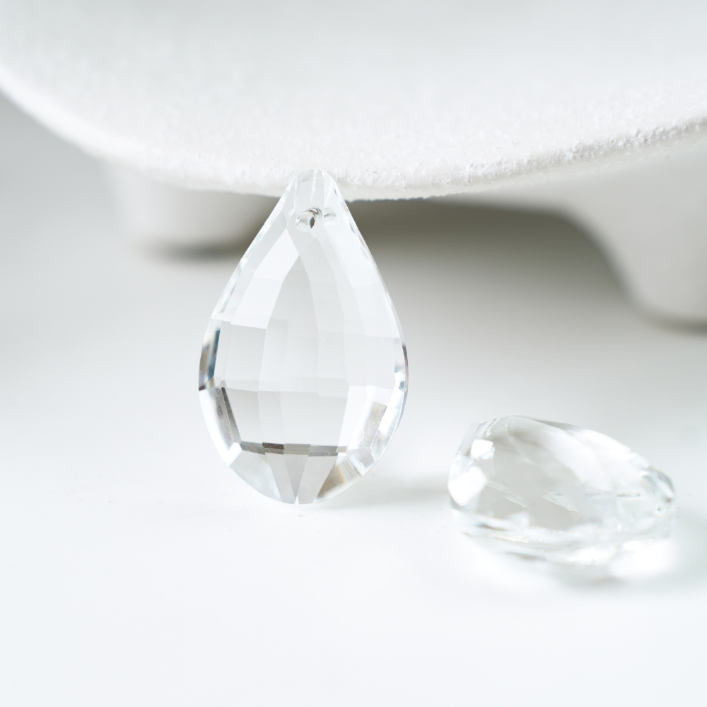 Zirkon,Dråbeform,36*22.5mm，1 stk. - Gennemsigtig