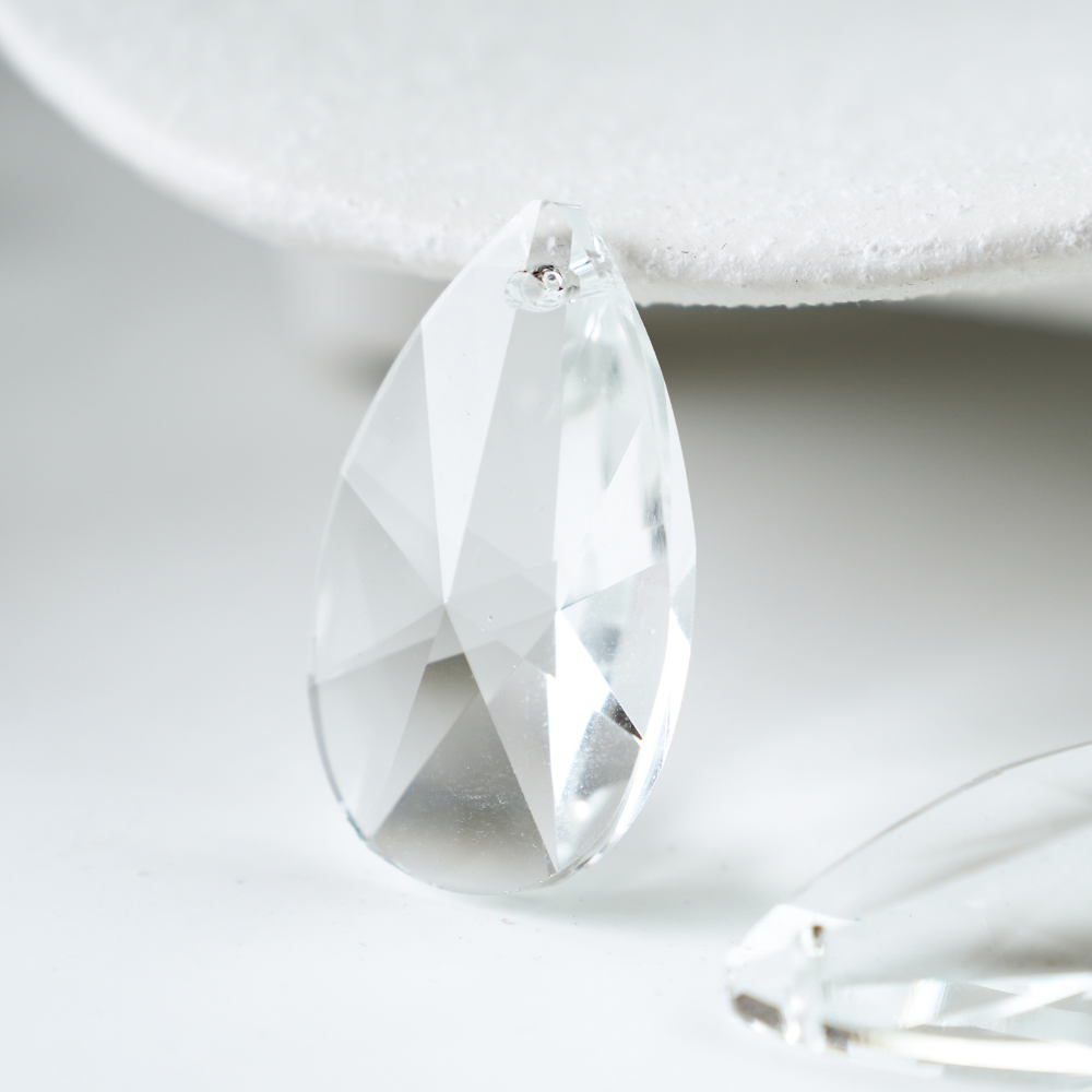 Zirkon,Dråbeform,37.7*22mm，1 stk. - Gennemsigtig